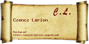 Czencz Larion névjegykártya